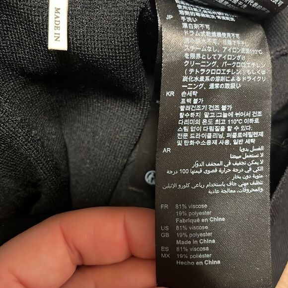 SANDRO Sienna Split-Ankle Black Knit Crop Leggings, Size 34 (0/XS) - Picture 14 of 14